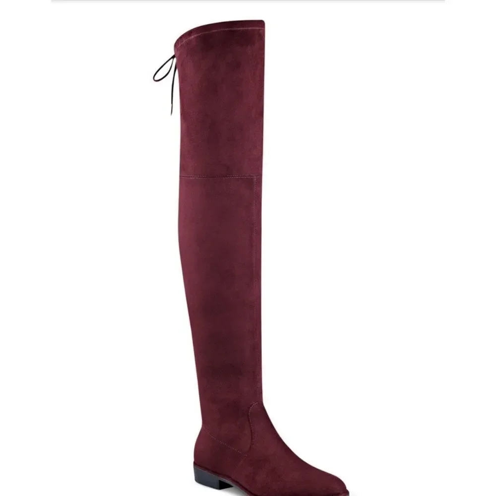 Marc Fisher Humor Burgundy Over-The-Knee Boots